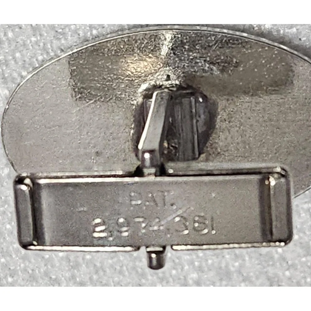 SWANK Art Deco Geometric‎ Square Cufflinks Silver Black Toggle Back Dapper Mens